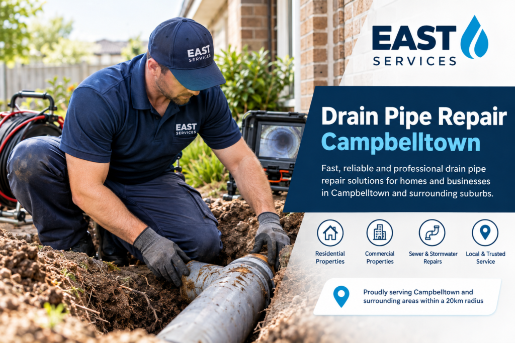 Drain pipe repair in Campbelltown