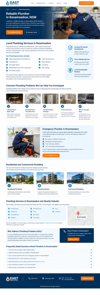 Plumber in Rosemeadow NSW
